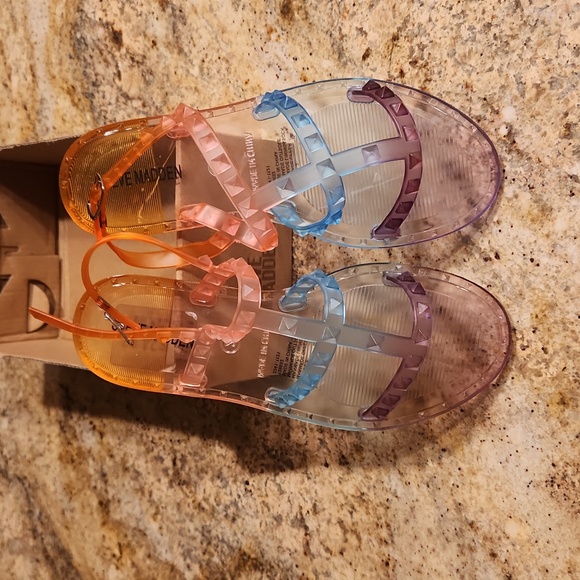 Steve Madden, Jelly Rainbow Gladiator Sandal Shoes.  NEW! - Picture 5 of 16
